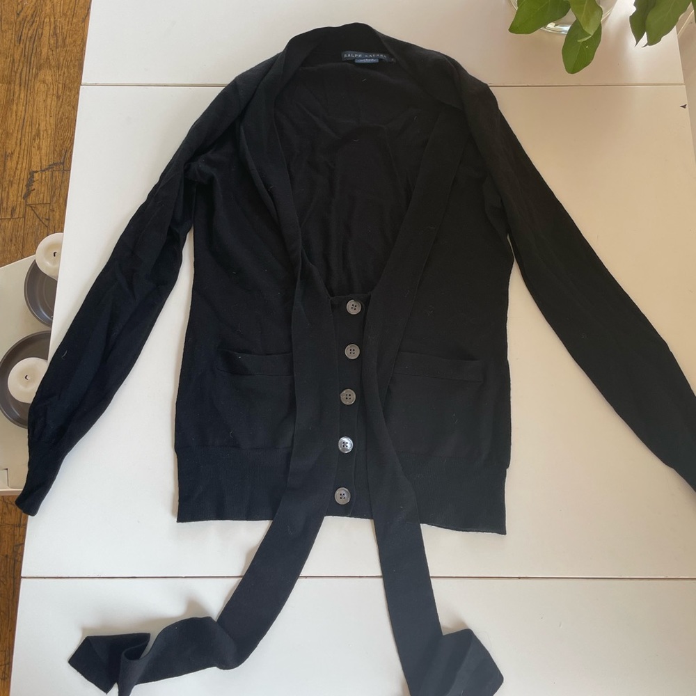 Ralph Lauren black cardigan. Size small